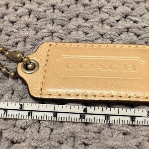 Coach Light Tan Leather Hangtag